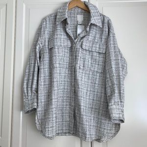 H&M Plaid Shirt Jacket